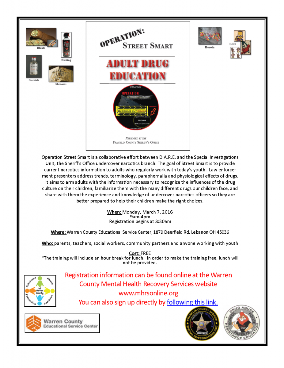 Operation Street Smart Training Flyer